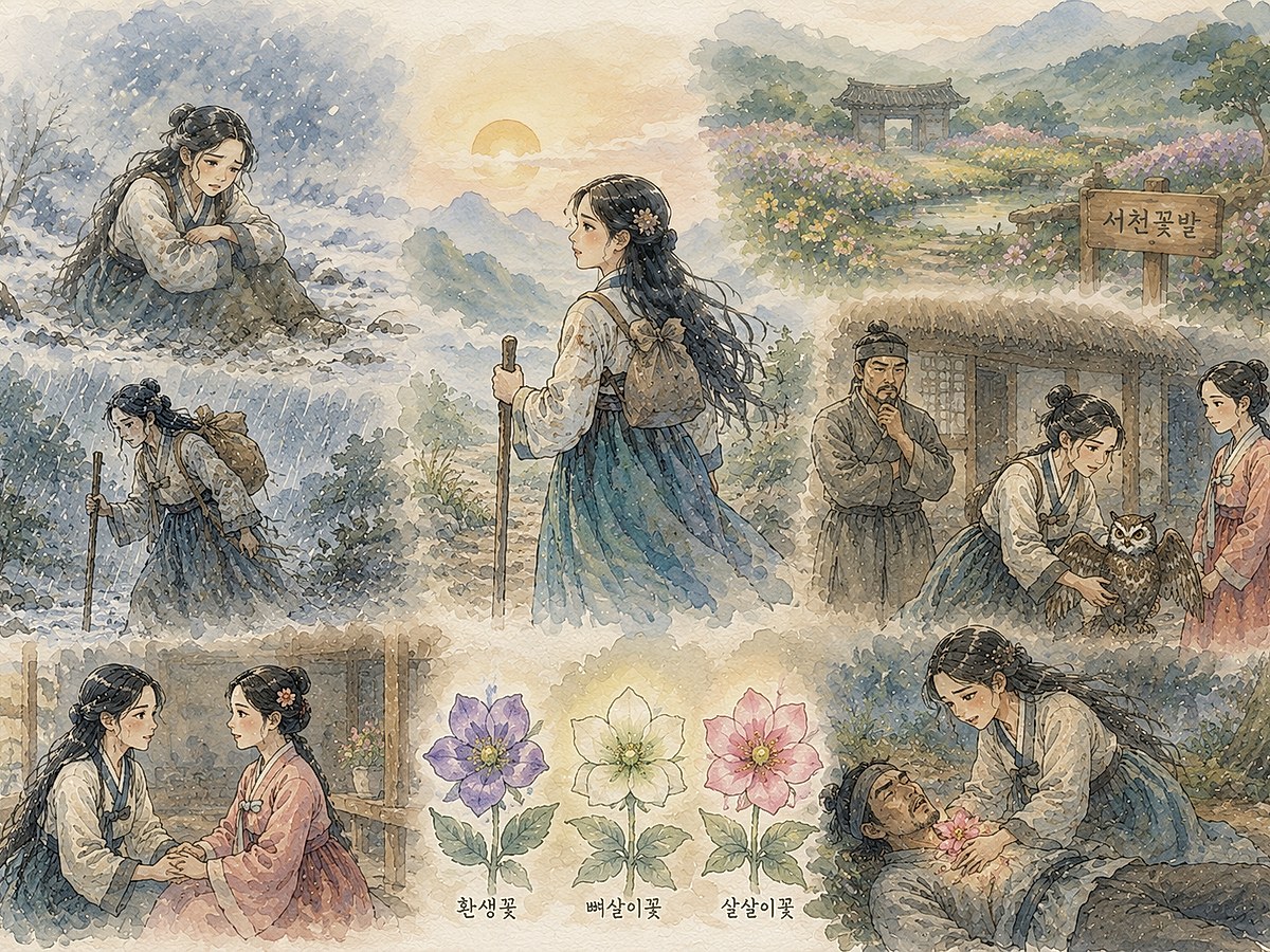 자청비 3화 · 서천꽃밭의 시련